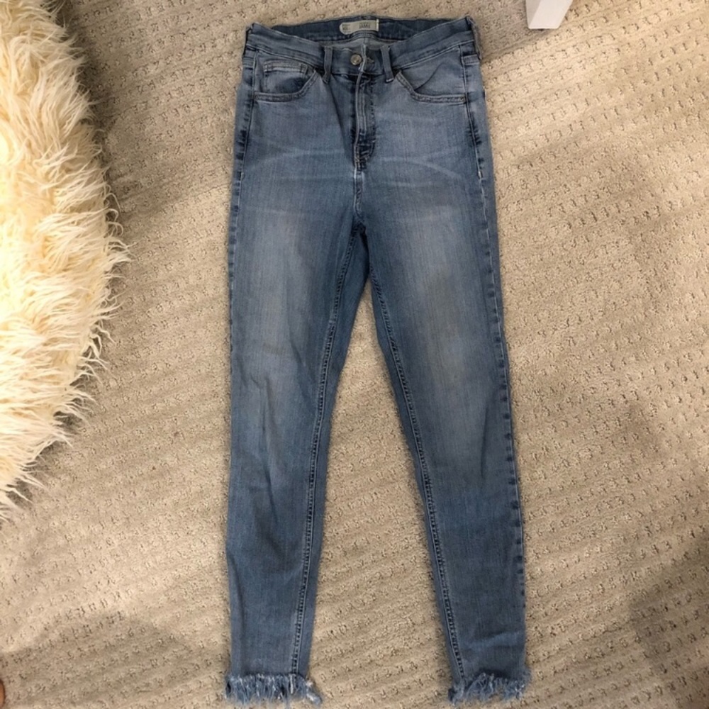 Top Shop Jamie Jeans with fringed bottom
